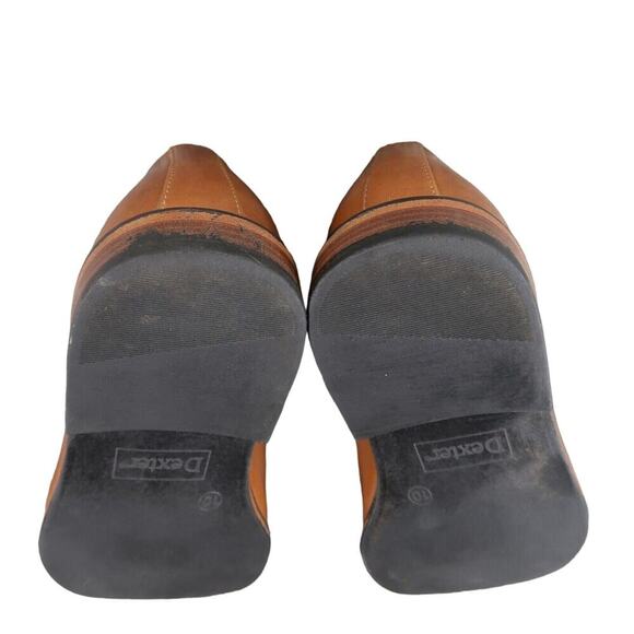 Dexter Shoes Mens 10 Oxford Derby Classic Cap Toe Formal Dress Brown Memory Foam - Picture 14 of 16